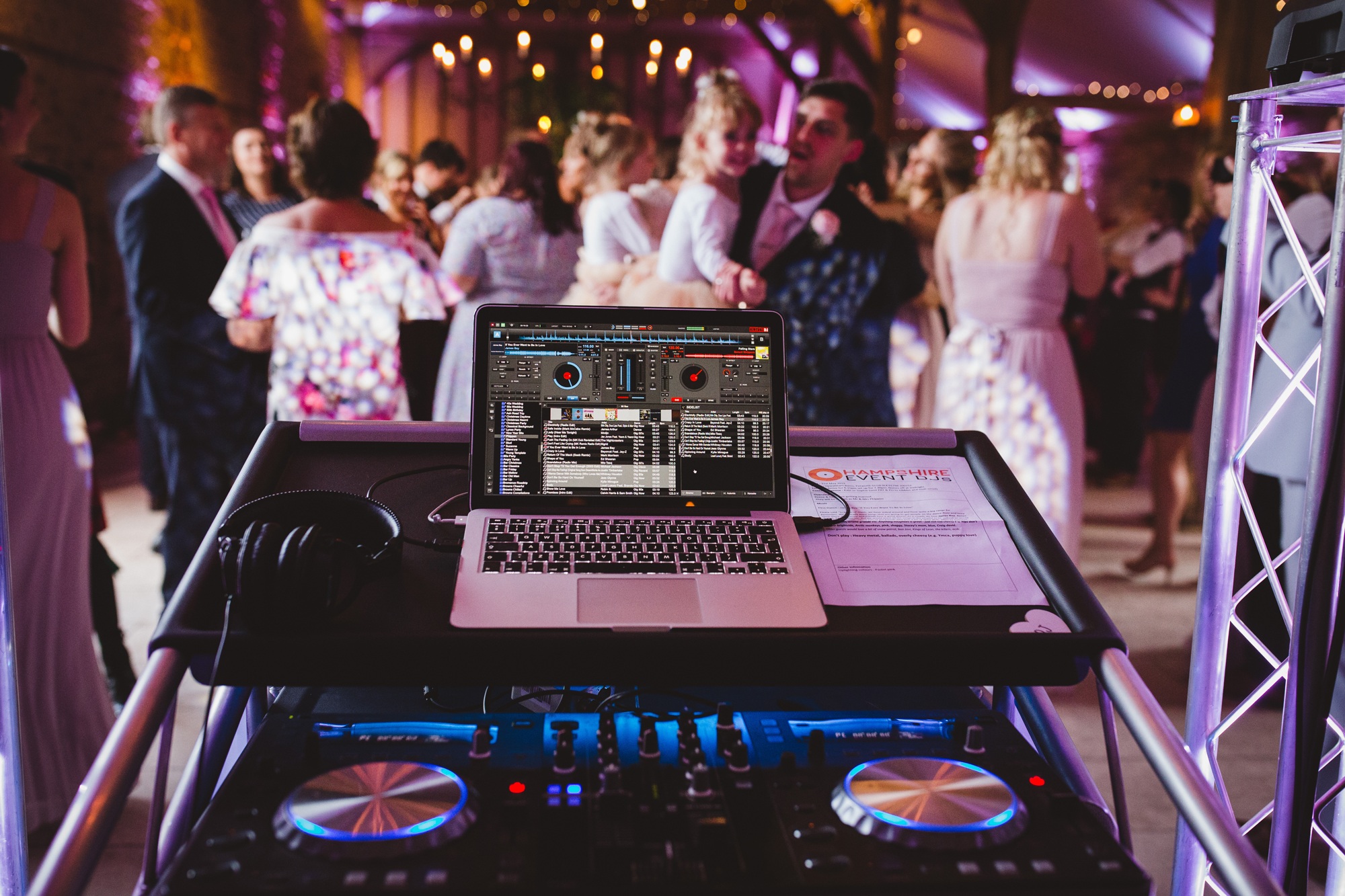 Guests dancing at a wedding reception - aka, the DJ doing his job